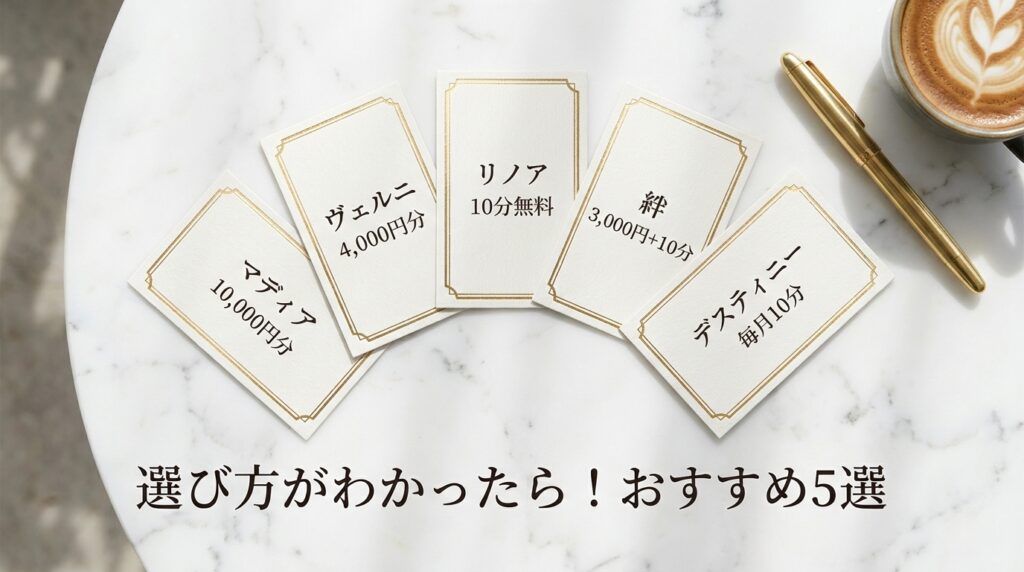 電話占いの選び方がわかったらここから！おすすめサービス5選