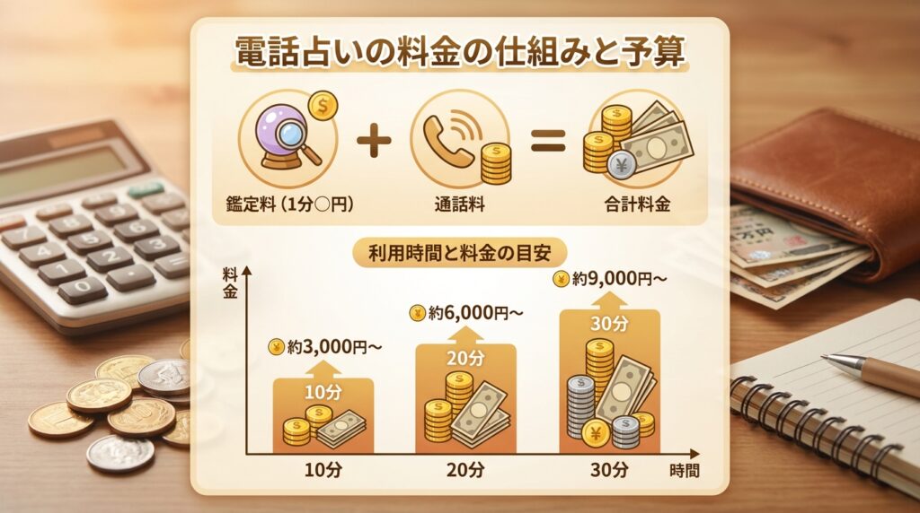 電話占いの料金相場と予算の目安