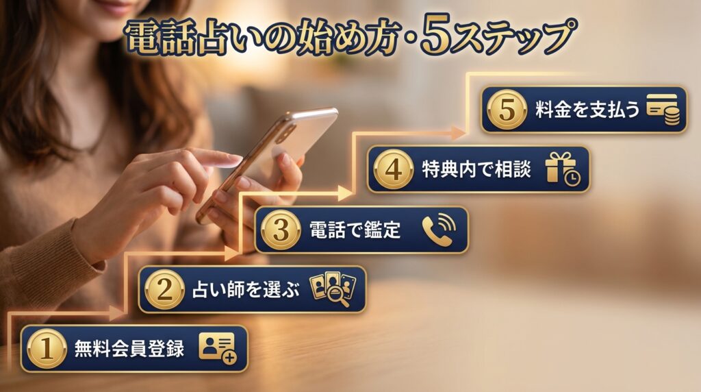 電話占いの始め方・利用の流れ