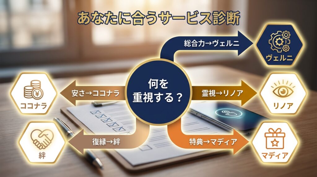 あなたに合う電話占いサービス診断