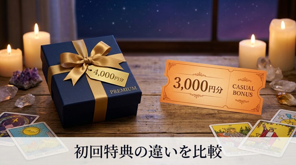 ヴェルニとココナラの初回特典の違いを比較
