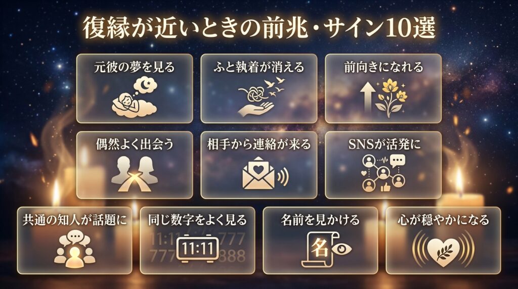 復縁が近いときに現れる前兆・サイン10選