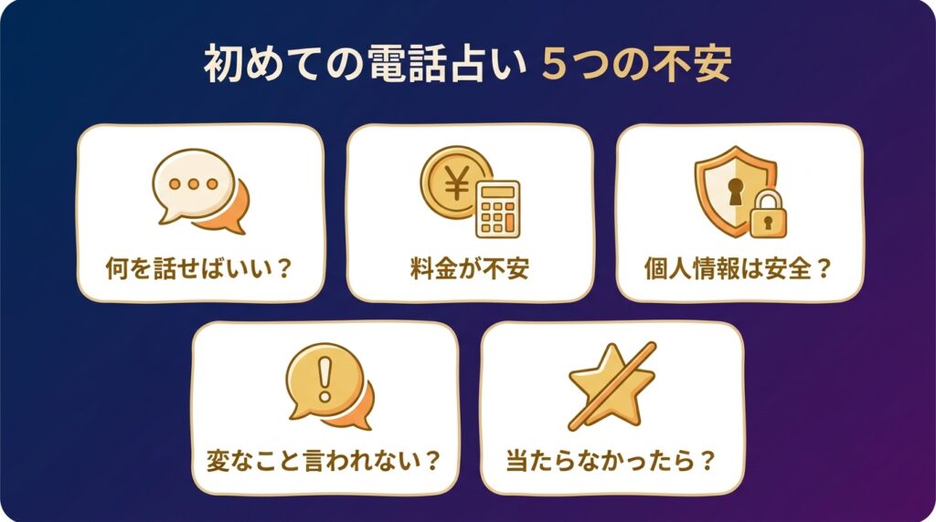 電話占いが初めてで不安に感じるのは当たり前のこと