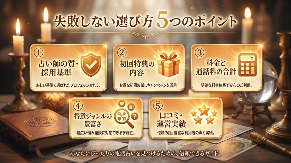失敗しない電話占いの選び方5つのポイント