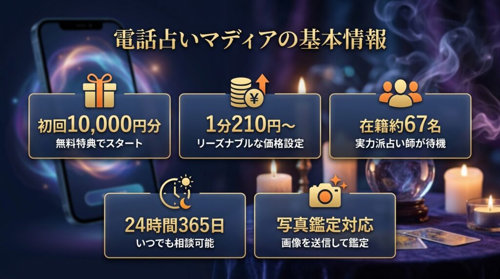 電話占いマディアとは？基本情報と特徴