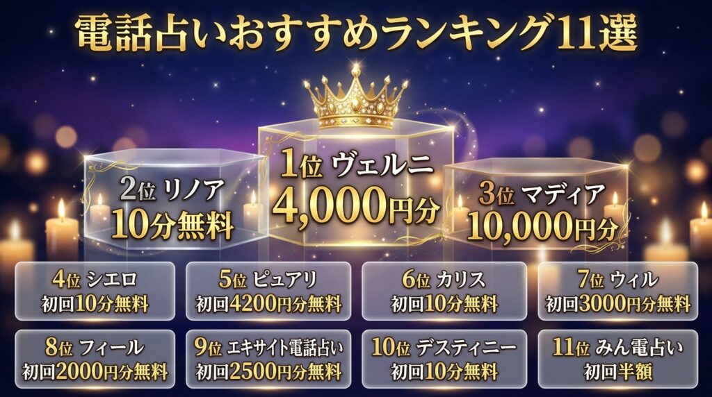 電話占いおすすめランキング11選