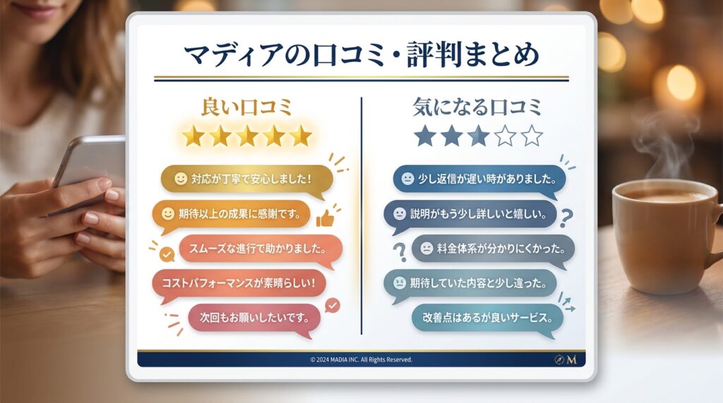 電話占いマディアの口コミ・評判まとめ