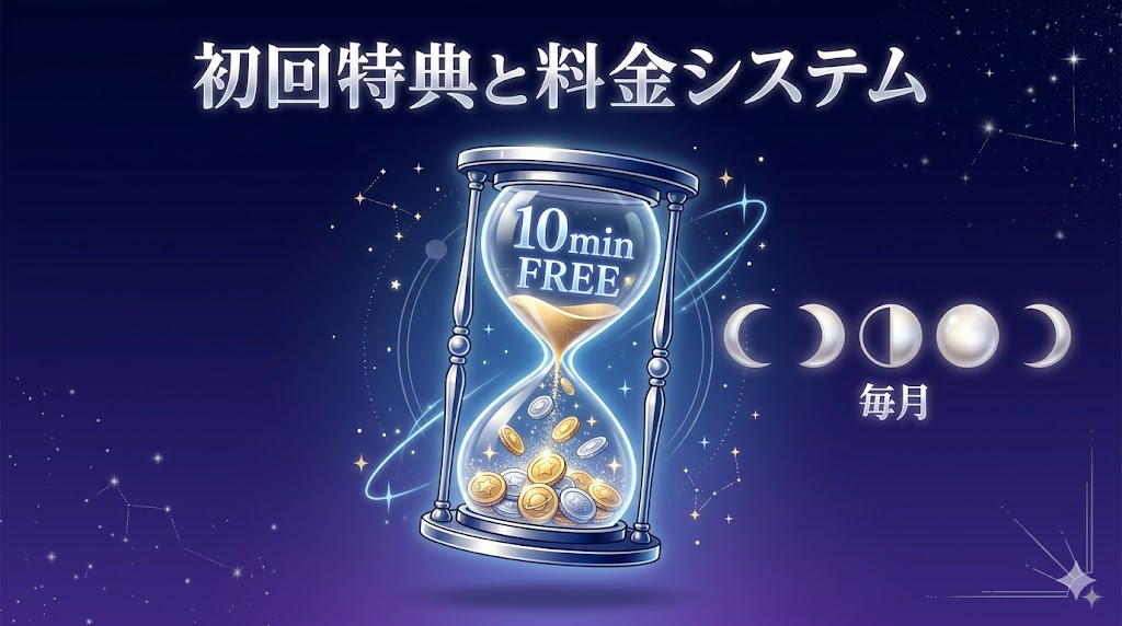 電話占いデスティニーの初回特典と料金システム