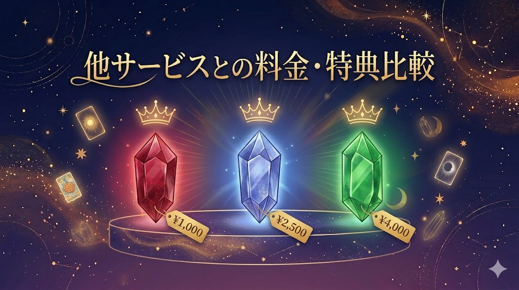 電話占い絆と他サービスの料金・特典を比較