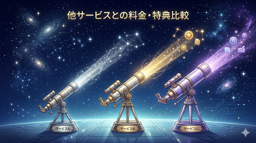 電話占いデスティニーと他サービスの料金・特典を比較