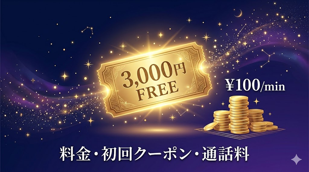 ココナラ電話占いの料金・初回クーポン・通話料