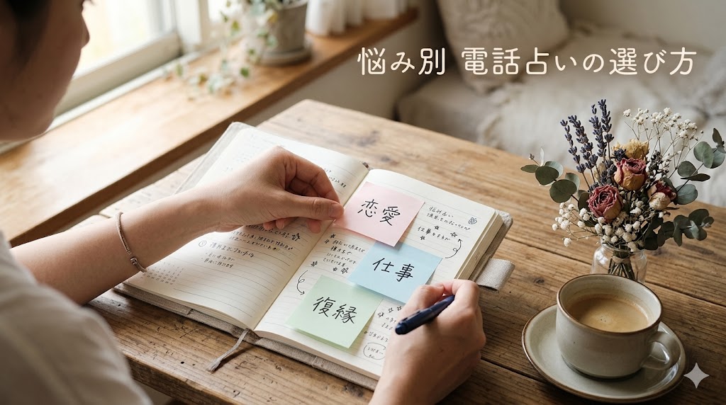 悩み別で当たる電話占いサービスの選び方｜恋愛・復縁・仕事