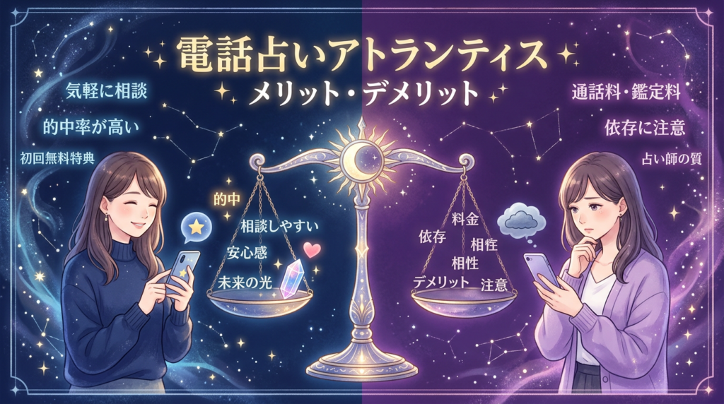 電話占いアトランティスのメリット・デメリットを整理