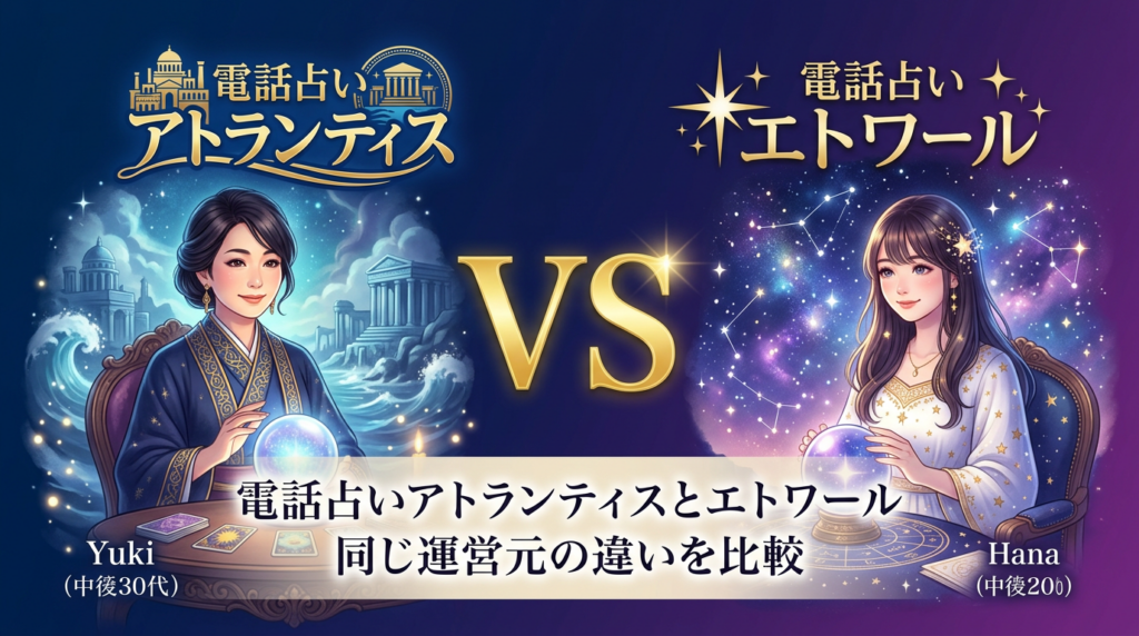 電話占いアトランティスとエトワールの比較｜同じ運営元で料金・特典はどう違う？