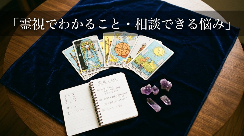 霊視の電話占いで相談できる悩みと鑑定でわかること