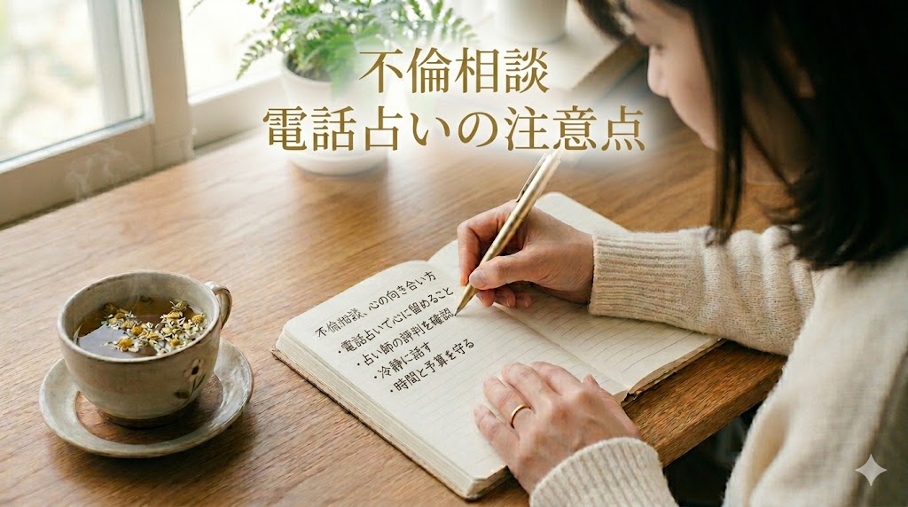 不倫相談で電話占いを使うときの注意点