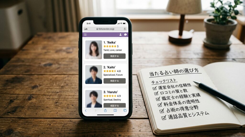 片思い相談で当たる電話占い師の選び方