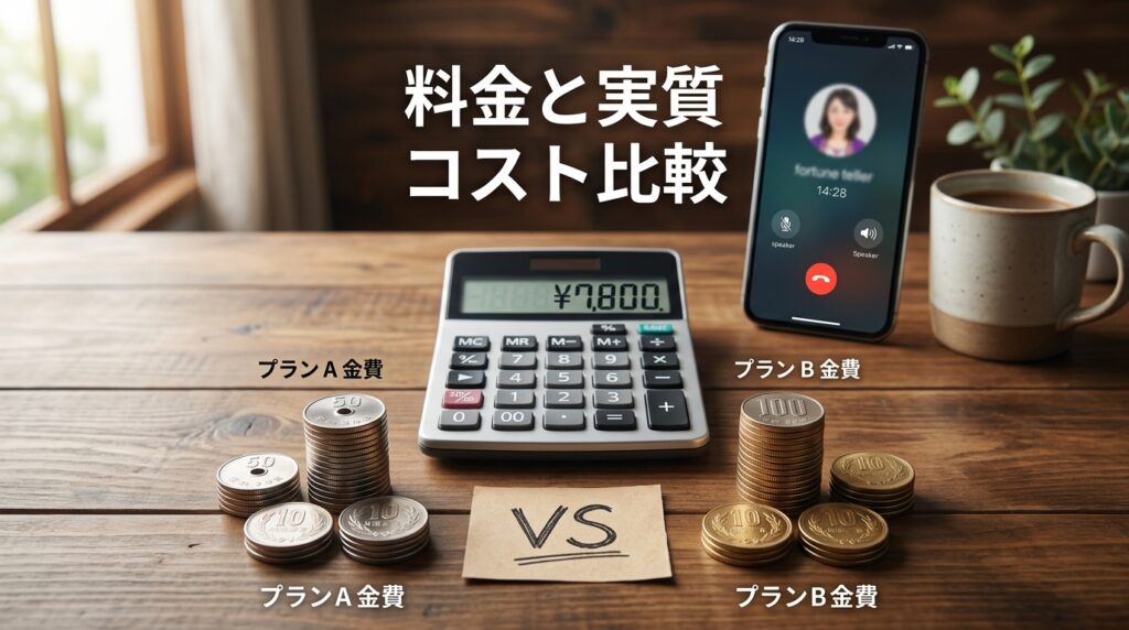電話占いヴェルニとリノアの料金を比較｜実質コストが安いのはどっち？