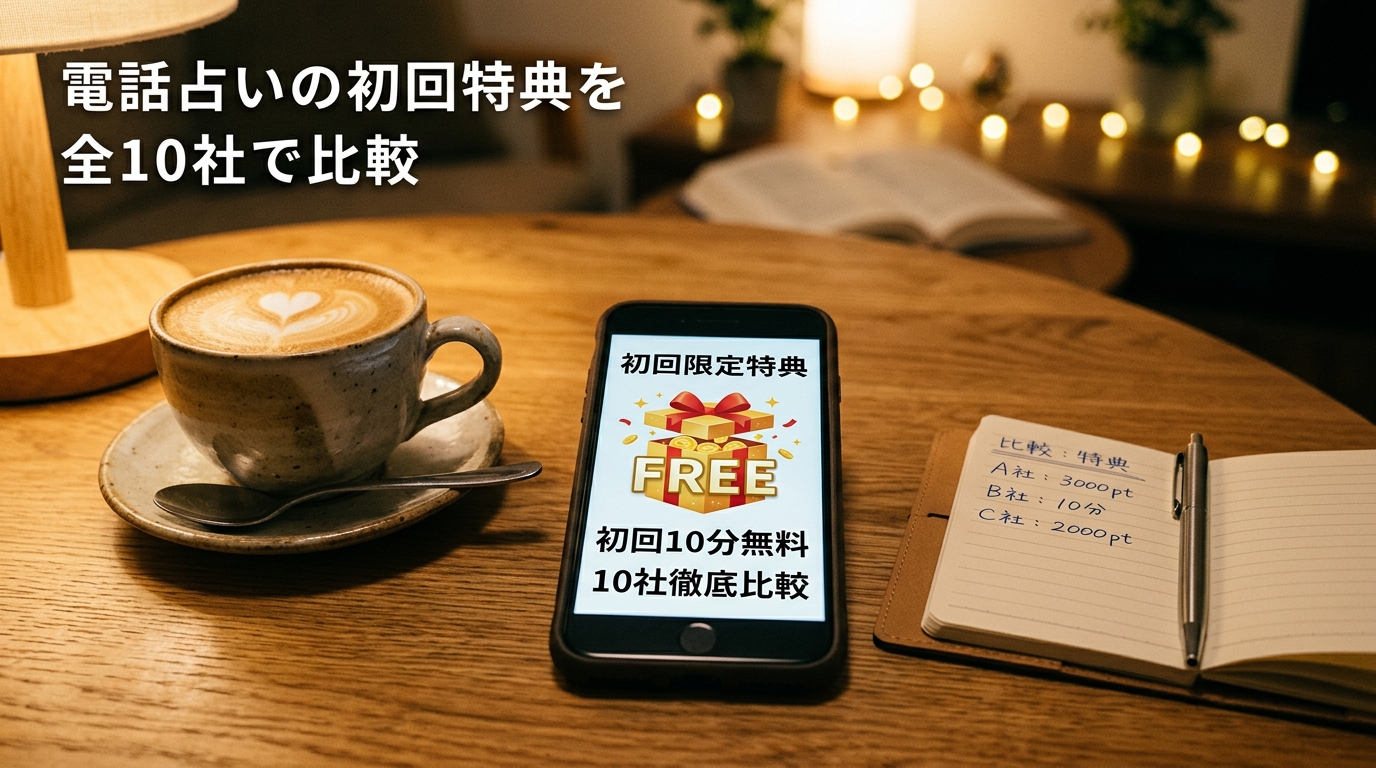 電話占いの初回特典を全10社で徹底比較｜無料鑑定・ポイントの賢い使い方も解説【2026年最新】