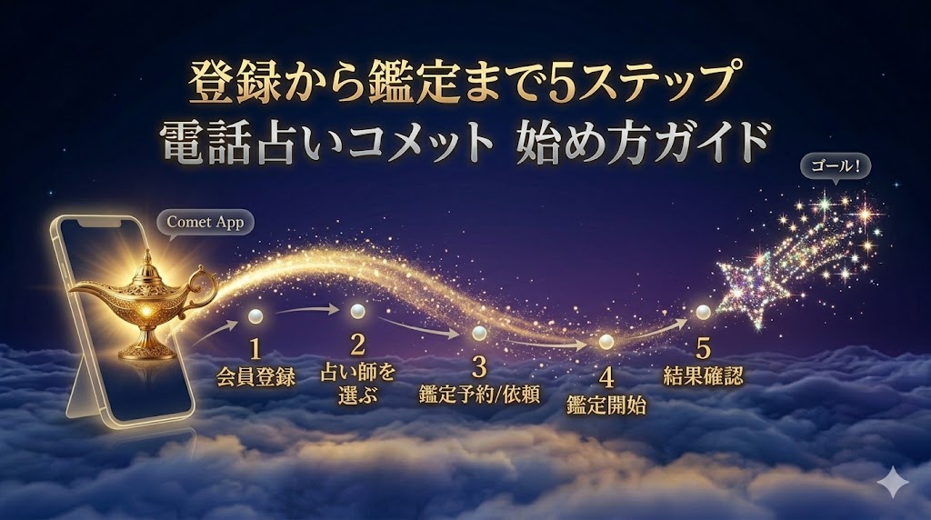 電話占いコメットの登録から鑑定までの使い方ガイド