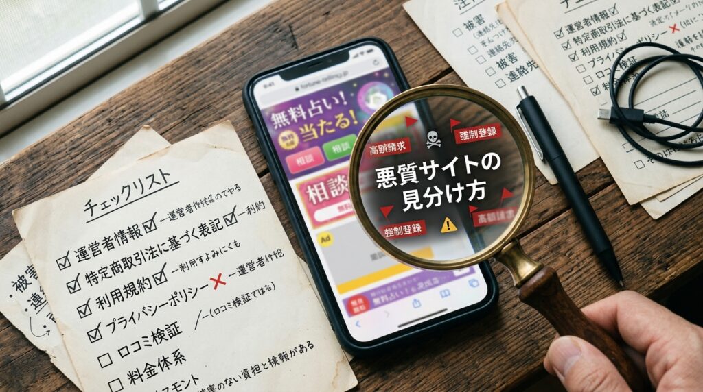 悪質な電話占いサイト・占い師の特徴と見分け方