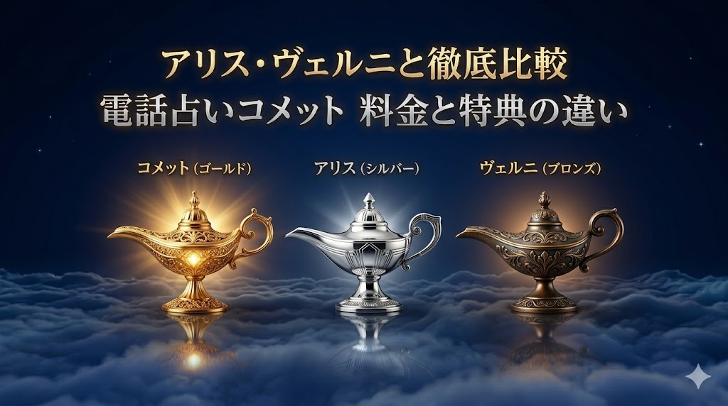 電話占いコメットと他サービスの料金・特典を比較