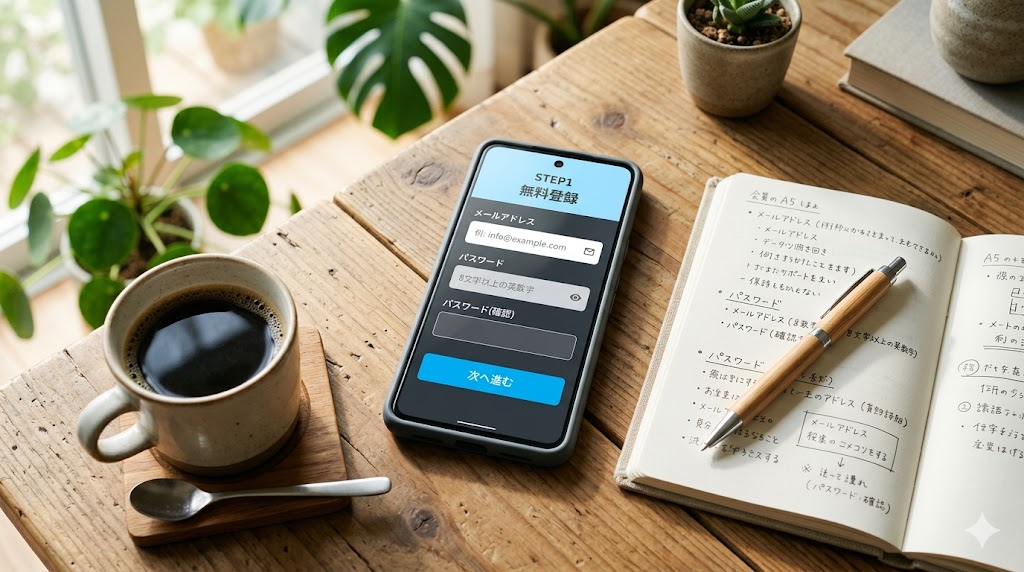 STEP1 電話占いサービスに無料登録する