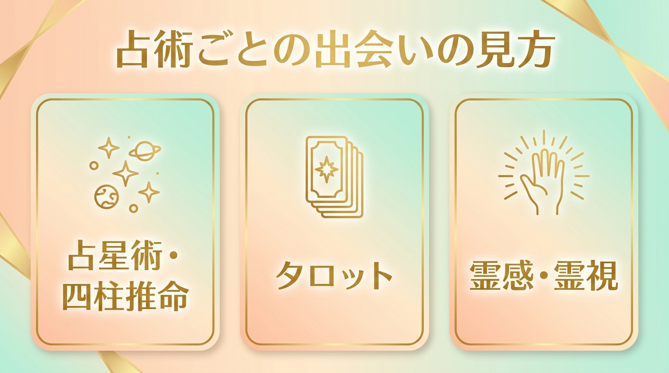 占術でわかることが違う！出会いの見方