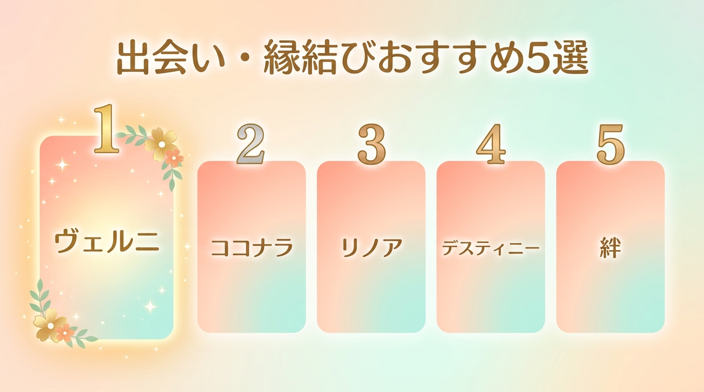 出会い・縁結びが当たる電話占いおすすめ5選