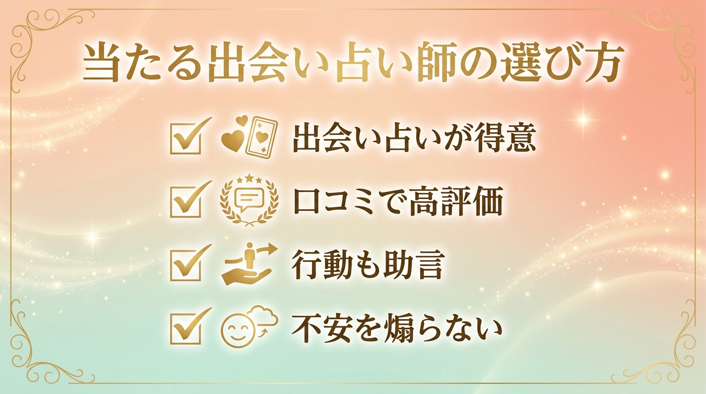 当たる出会い占い師の選び方