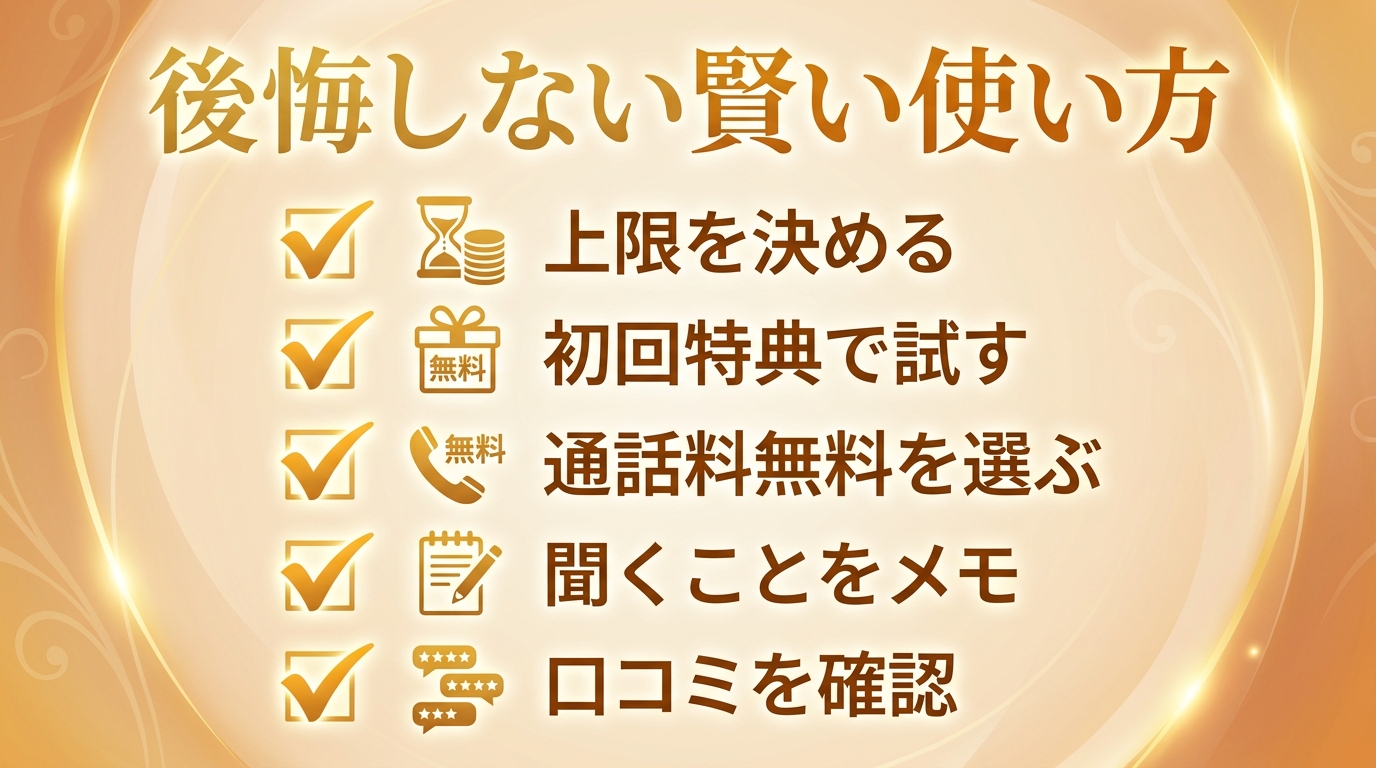 後悔しない！電話占いの賢い使い方5つのコツ