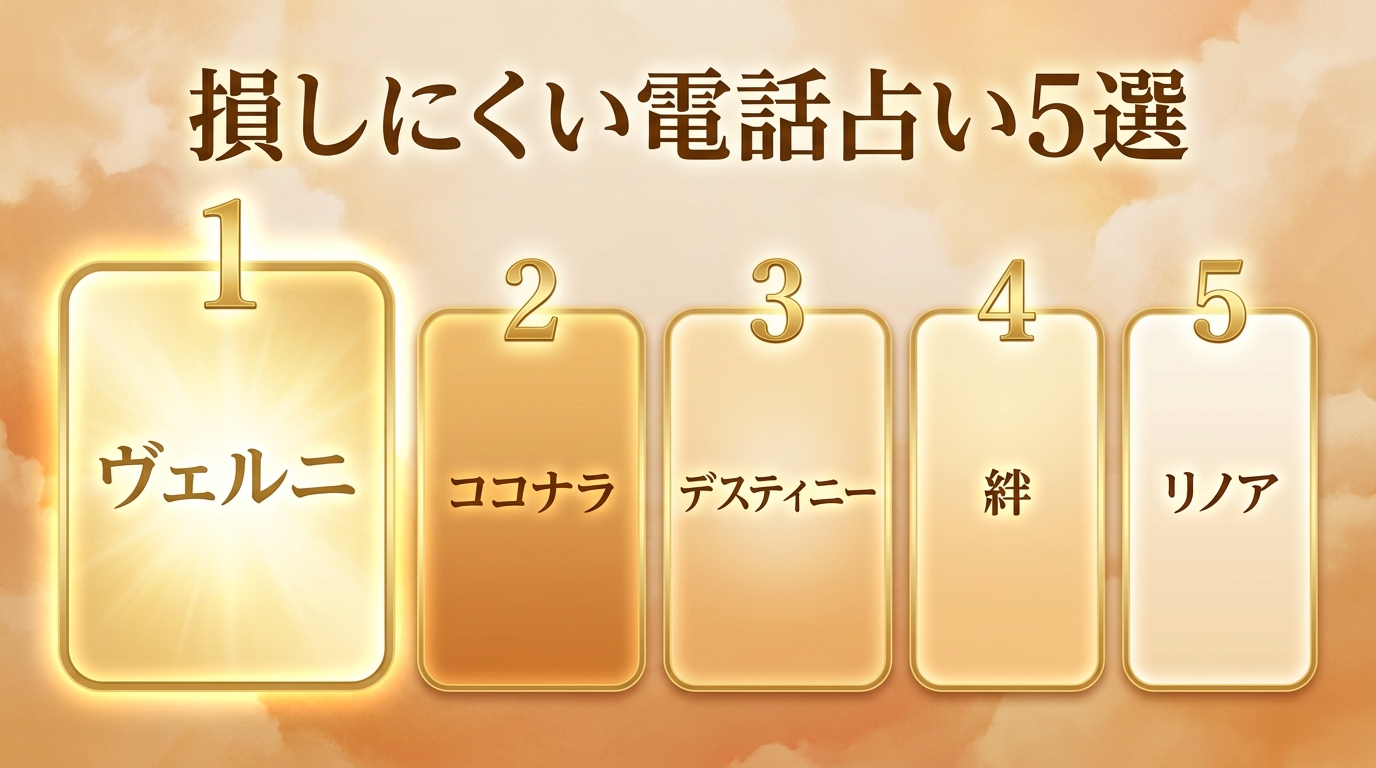 デメリットを抑えて損しにくい電話占いおすすめ5選