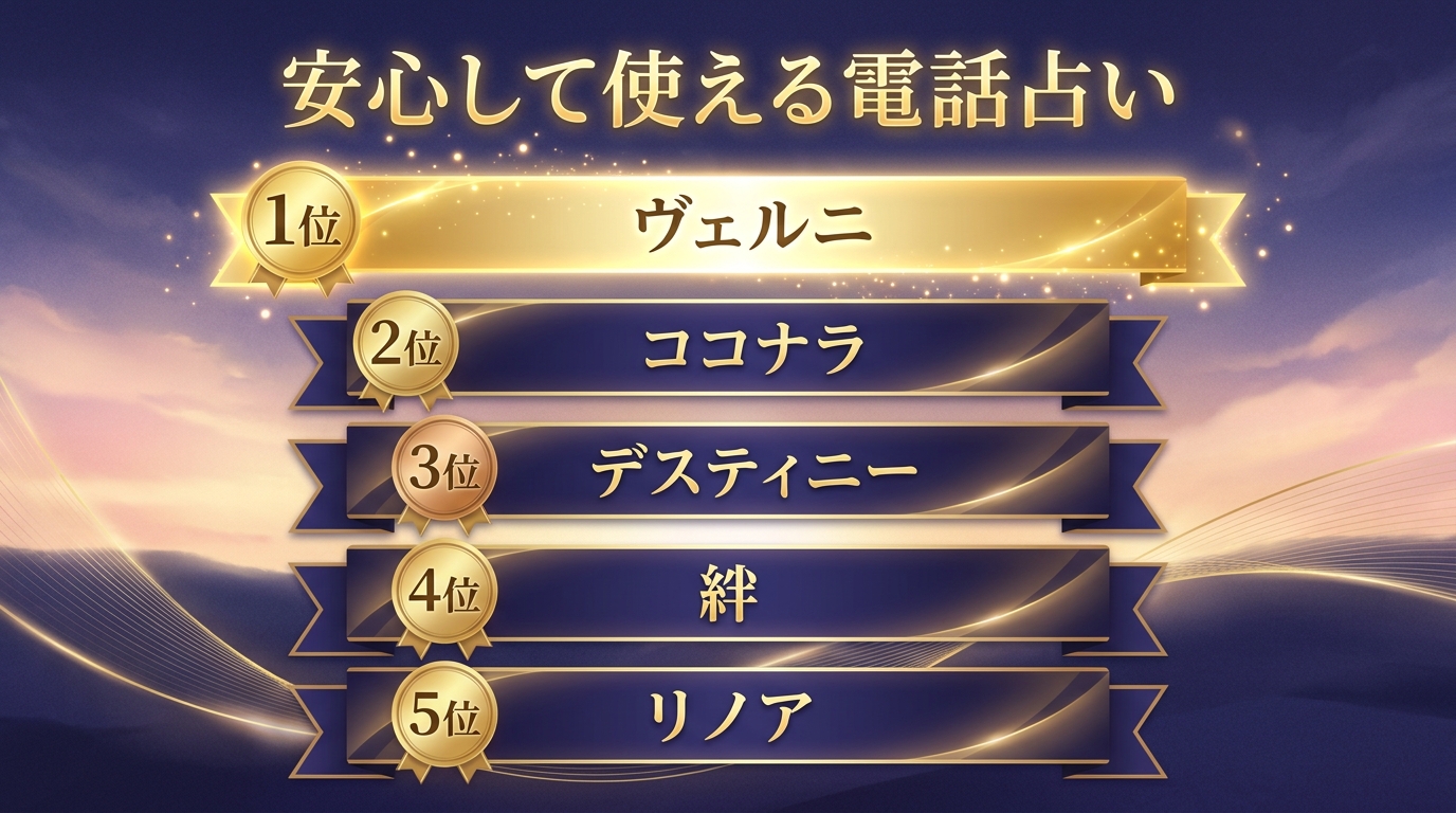 明朗会計で安心して使える電話占いおすすめ5選