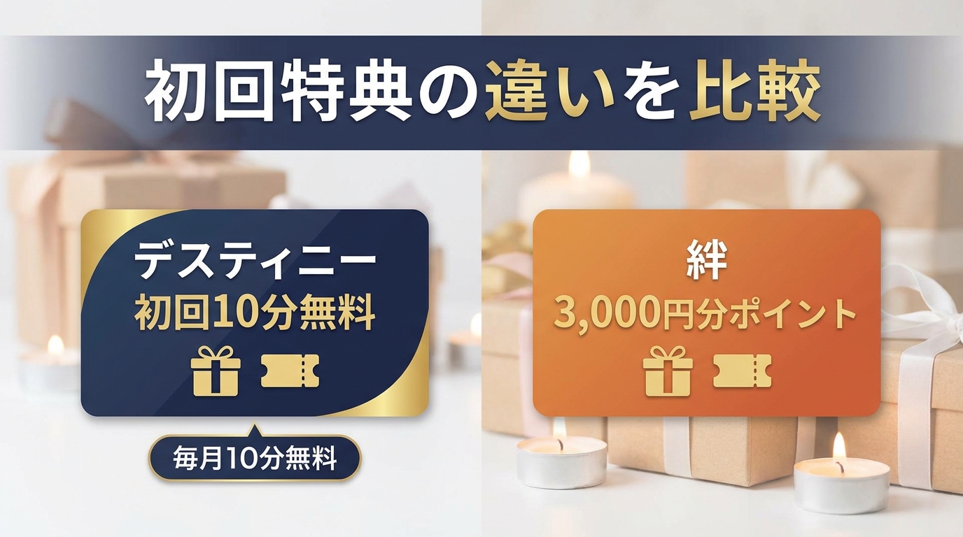 デスティニーと絆の初回特典の違いを比較