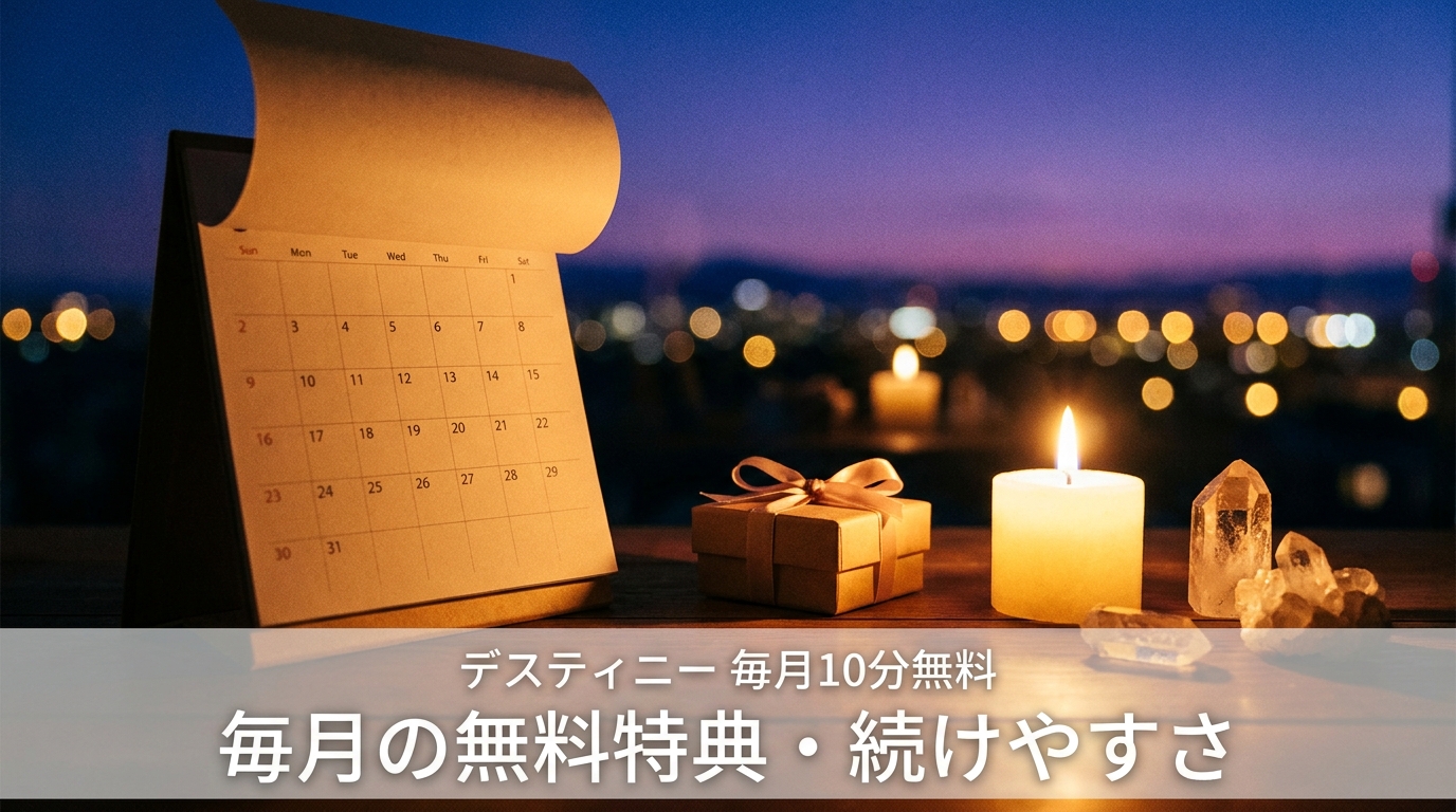 毎月の無料特典・継続のしやすさで見るデスティニーと絆