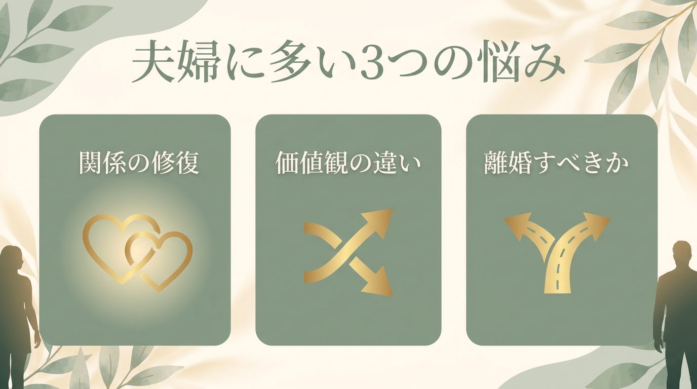 電話占いに多い夫婦の悩み3つ