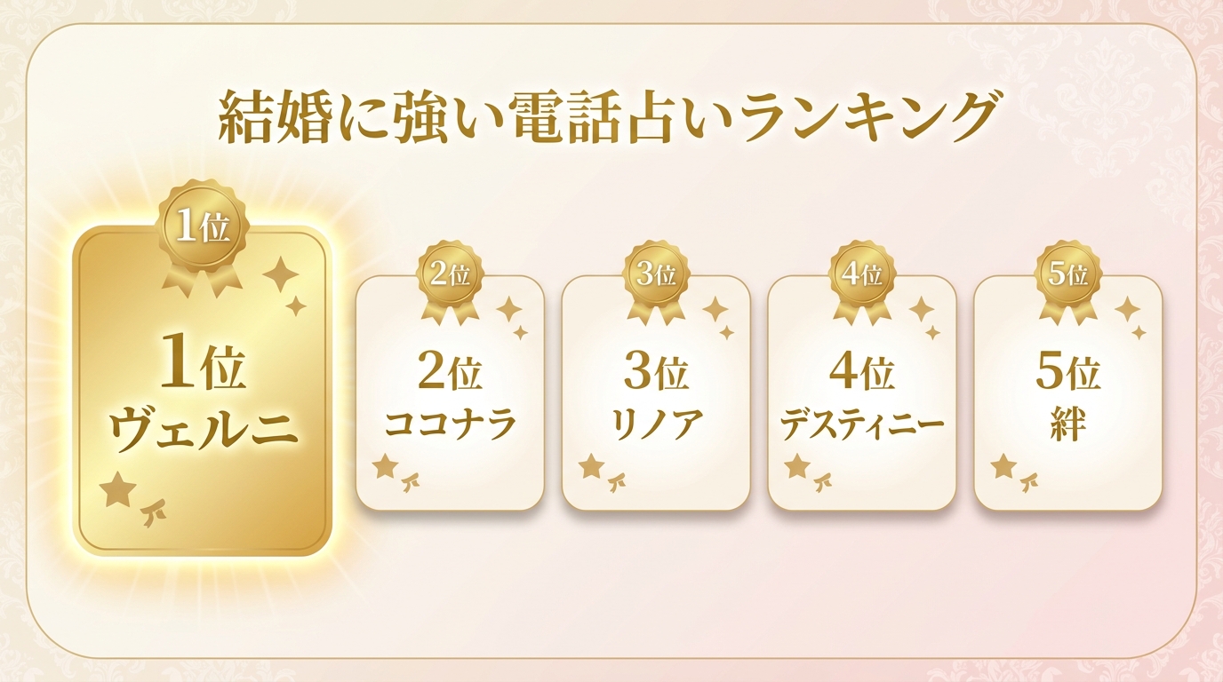 結婚時期・婚活におすすめの電話占い5選【料金・特典を比較】