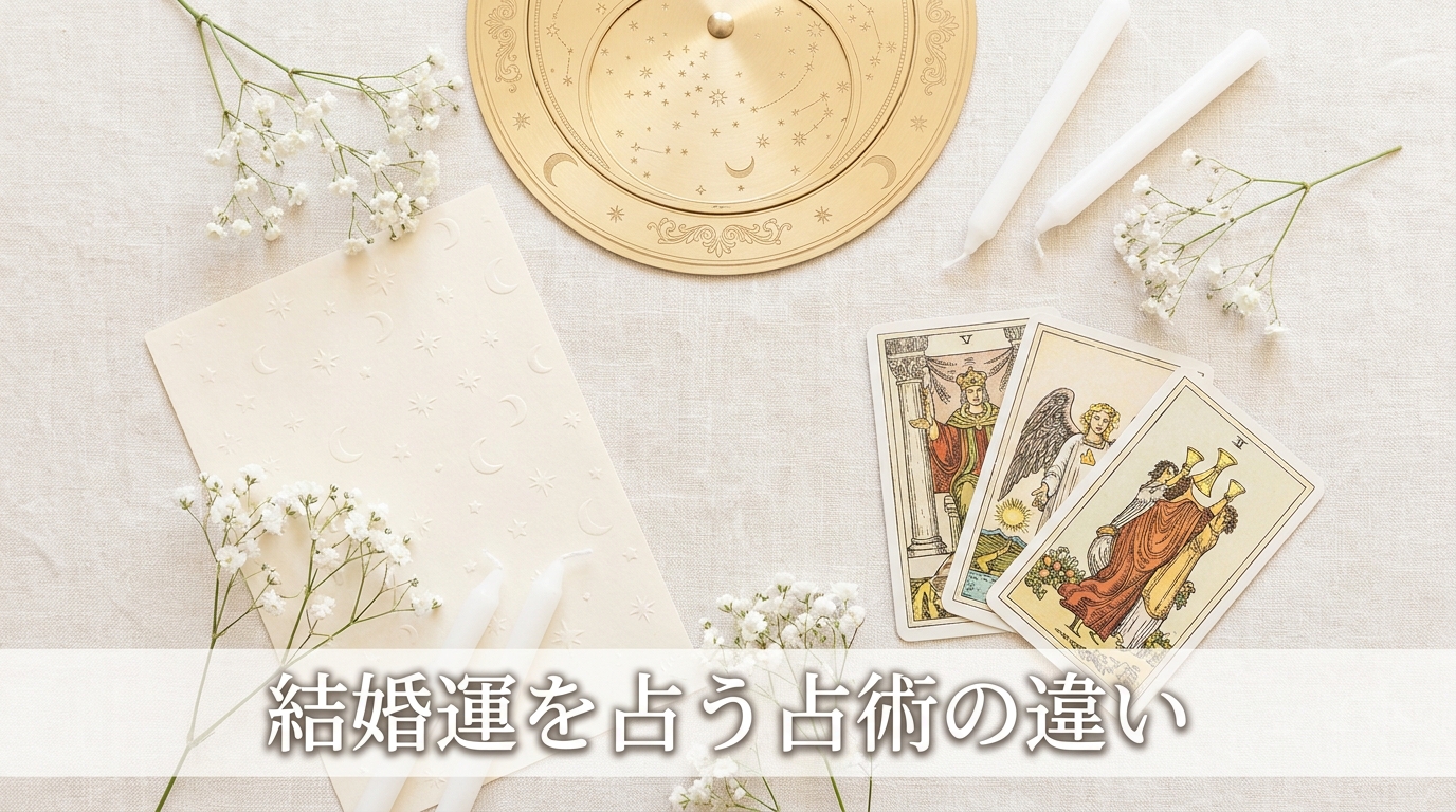 結婚運を占うのに使える占術｜四柱推命・西洋占星術・タロットの違い