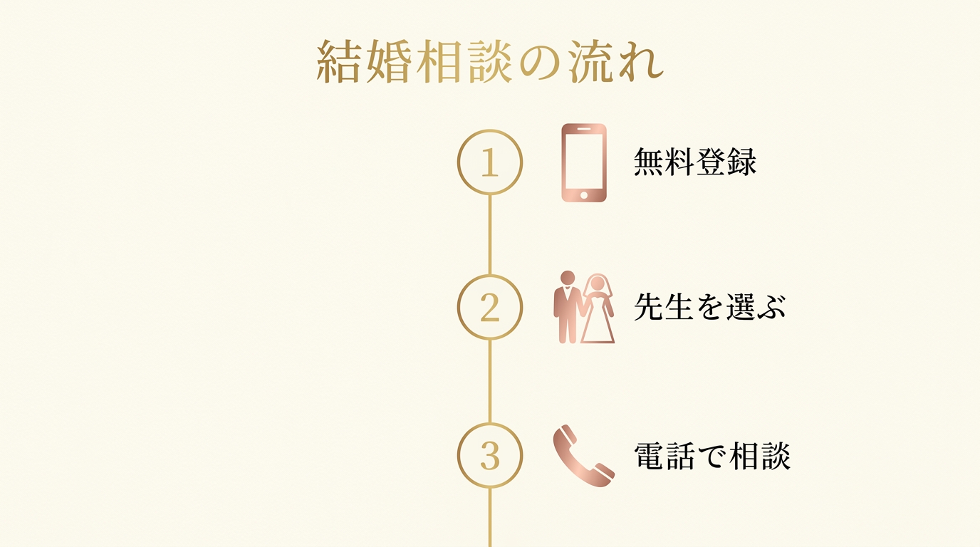 電話占いで結婚時期を相談する流れ｜初めてでも安心の3ステップ