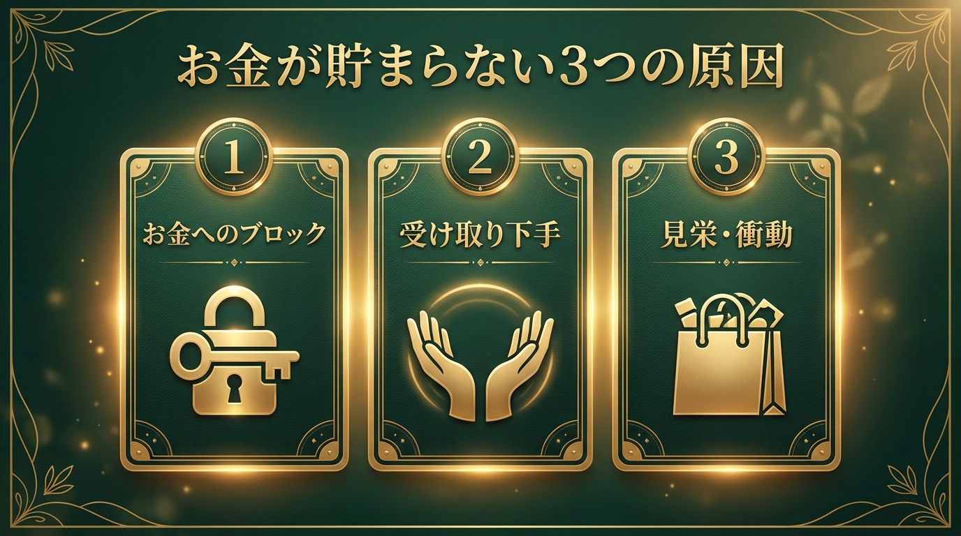お金が貯まらないのはなぜ?占いでわかる「金運が滞る」3つの原因