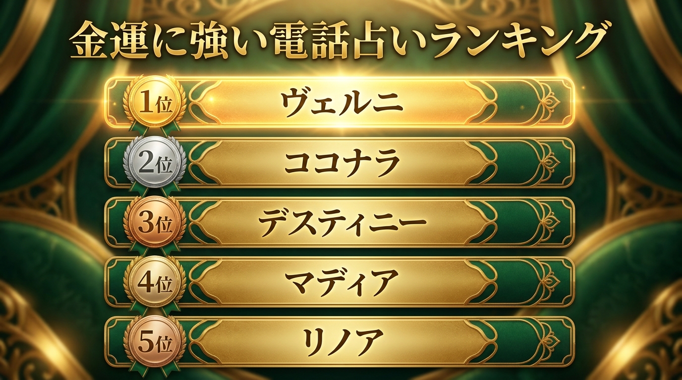 金運に強い電話占いおすすめ5選【料金・特典を比較】
