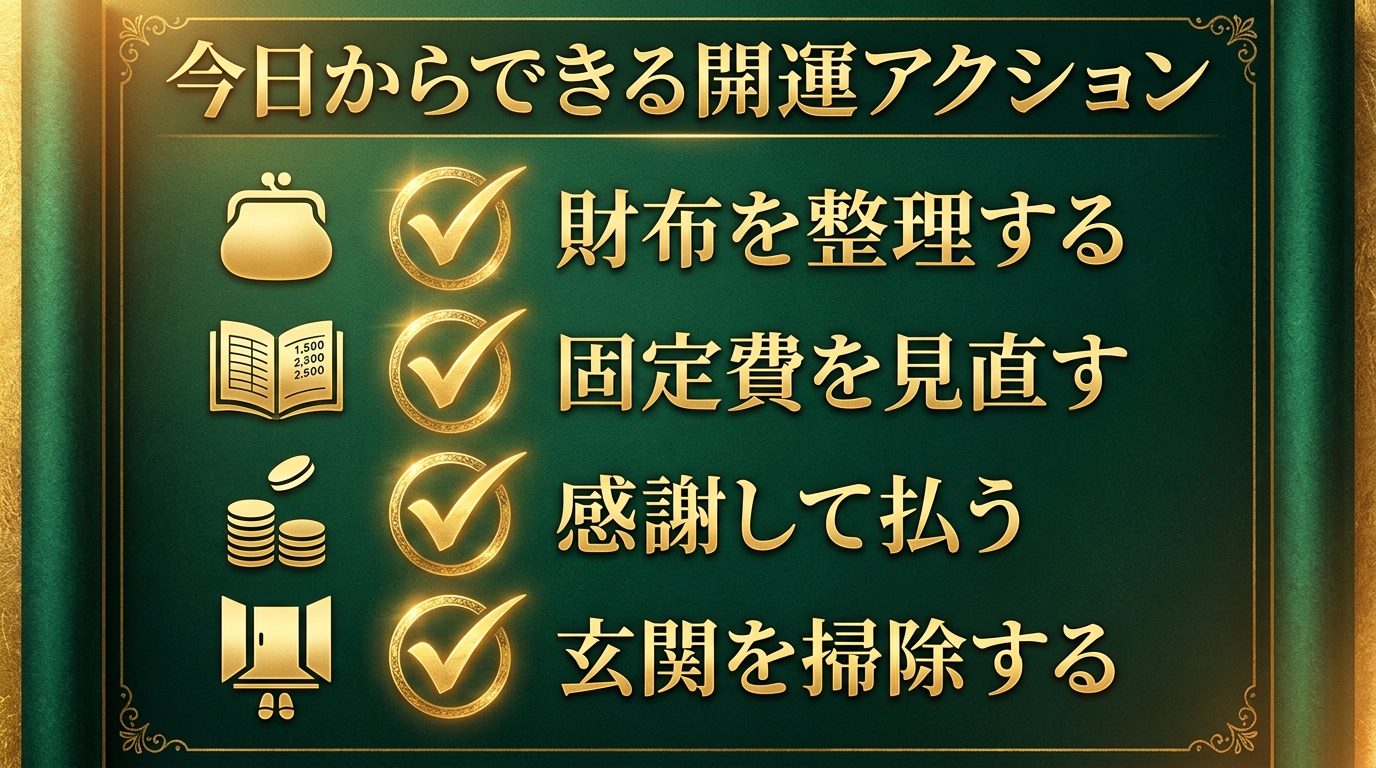 金運を上げるために今日からできる開運アクション