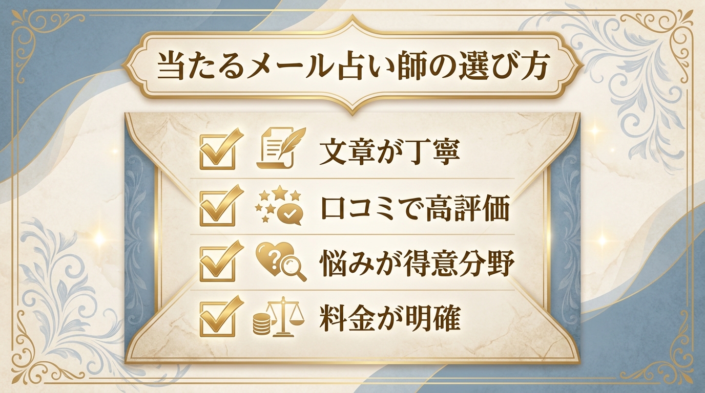 当たるメール占い師の選び方