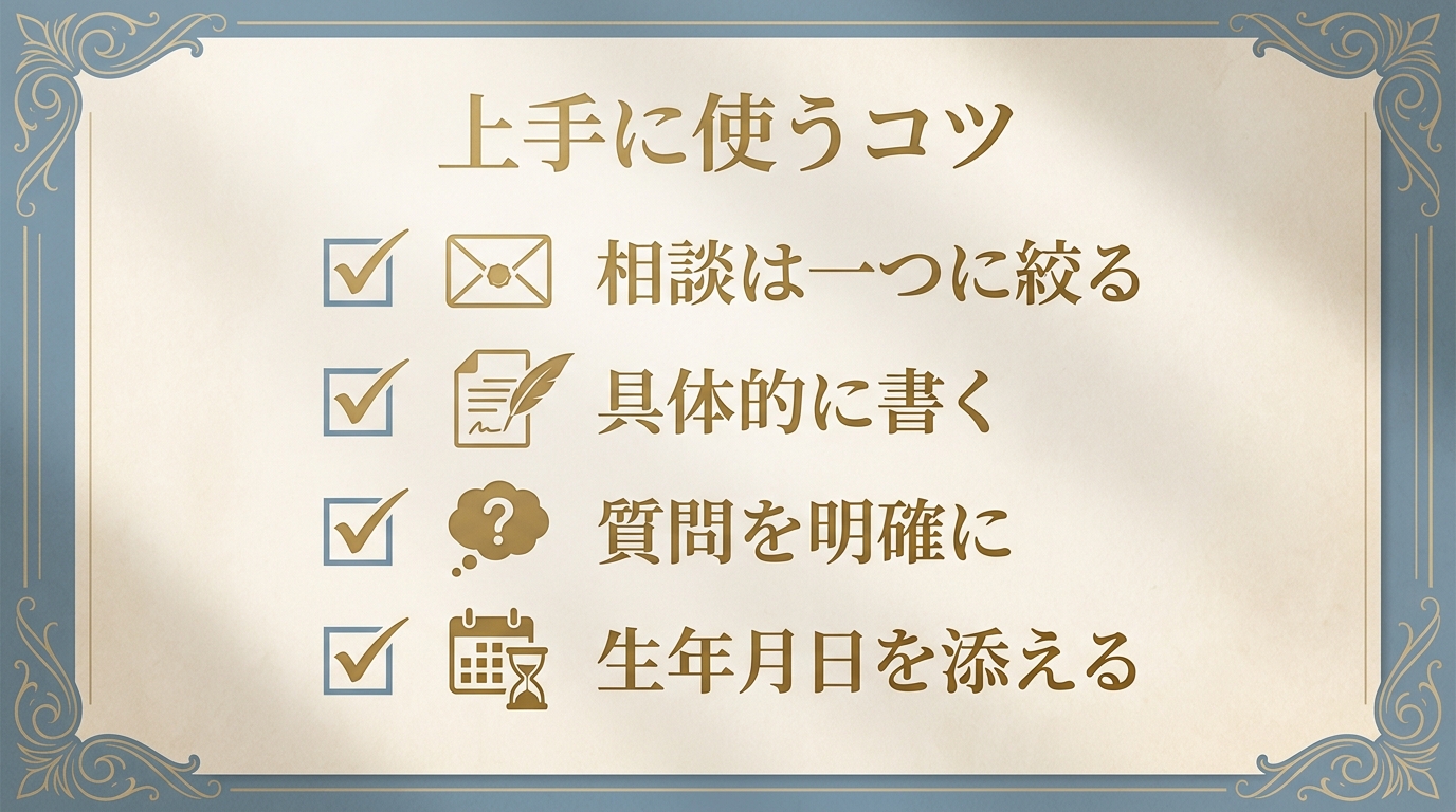 メール占いを上手に使うコツ