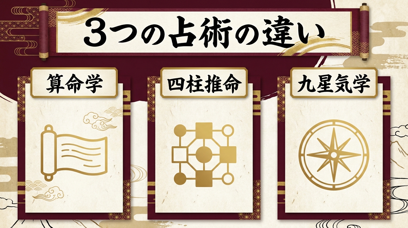 算命学・四柱推命・九星気学の違い