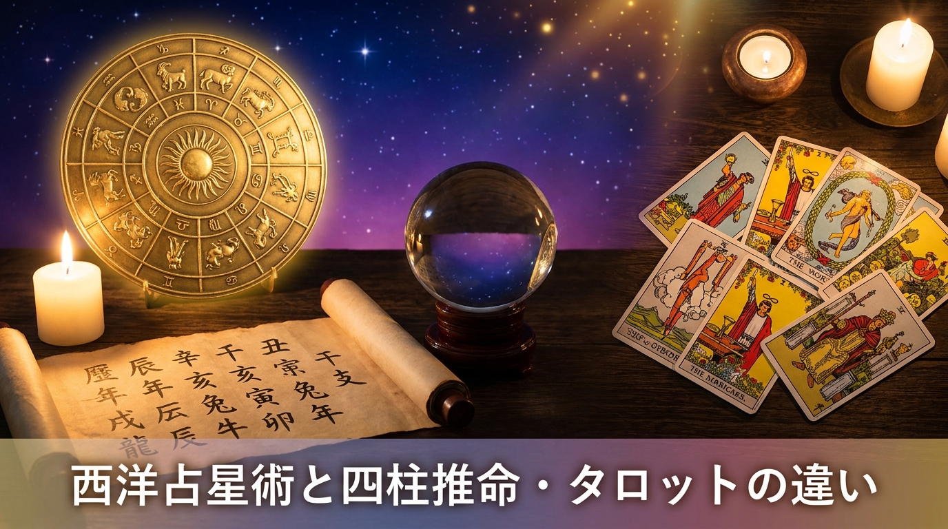 西洋占星術と四柱推命・タロットはどう違う？占術別の選び方