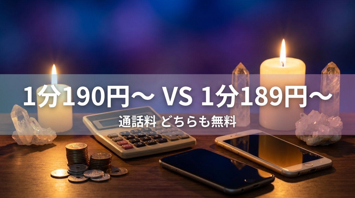 ヴェルニとデスティニーの鑑定料金・通話料を比較