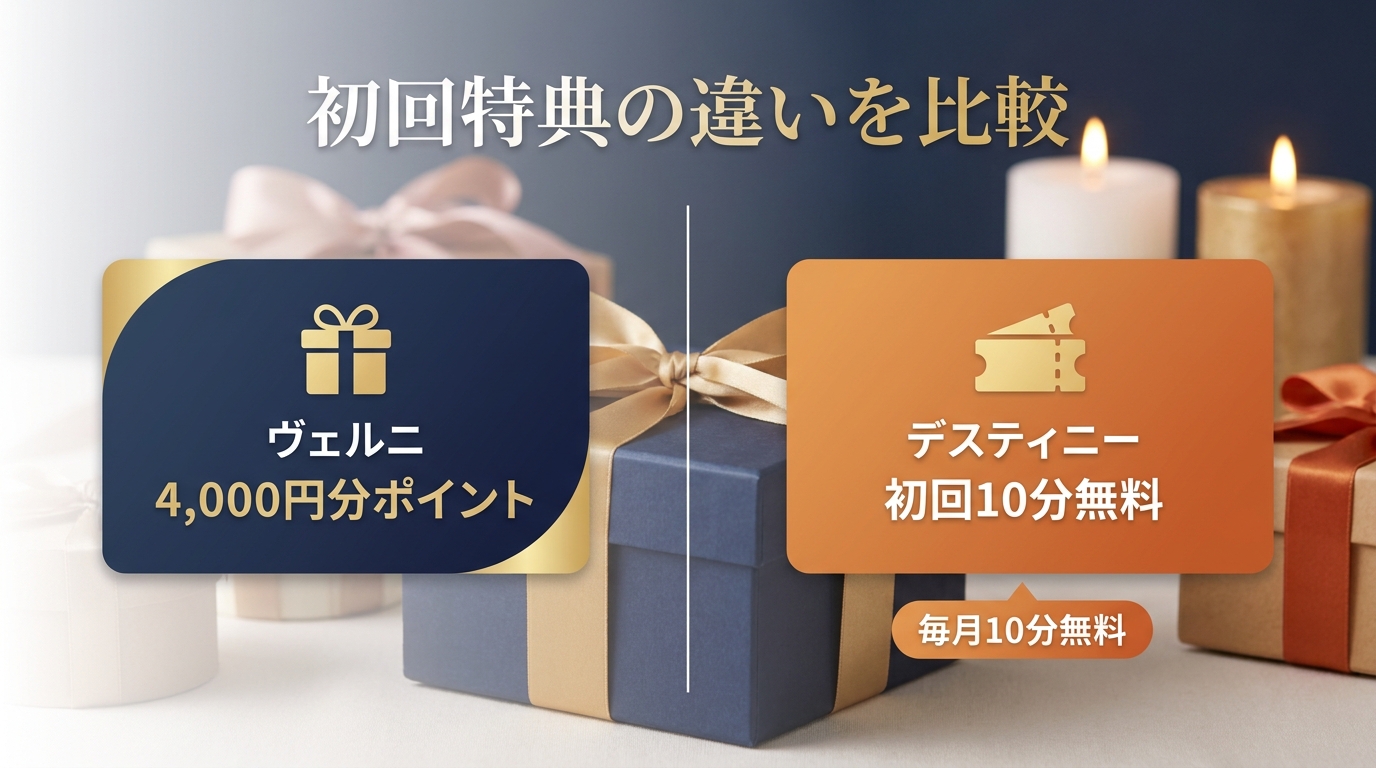 ヴェルニとデスティニーの初回特典の違いを比較