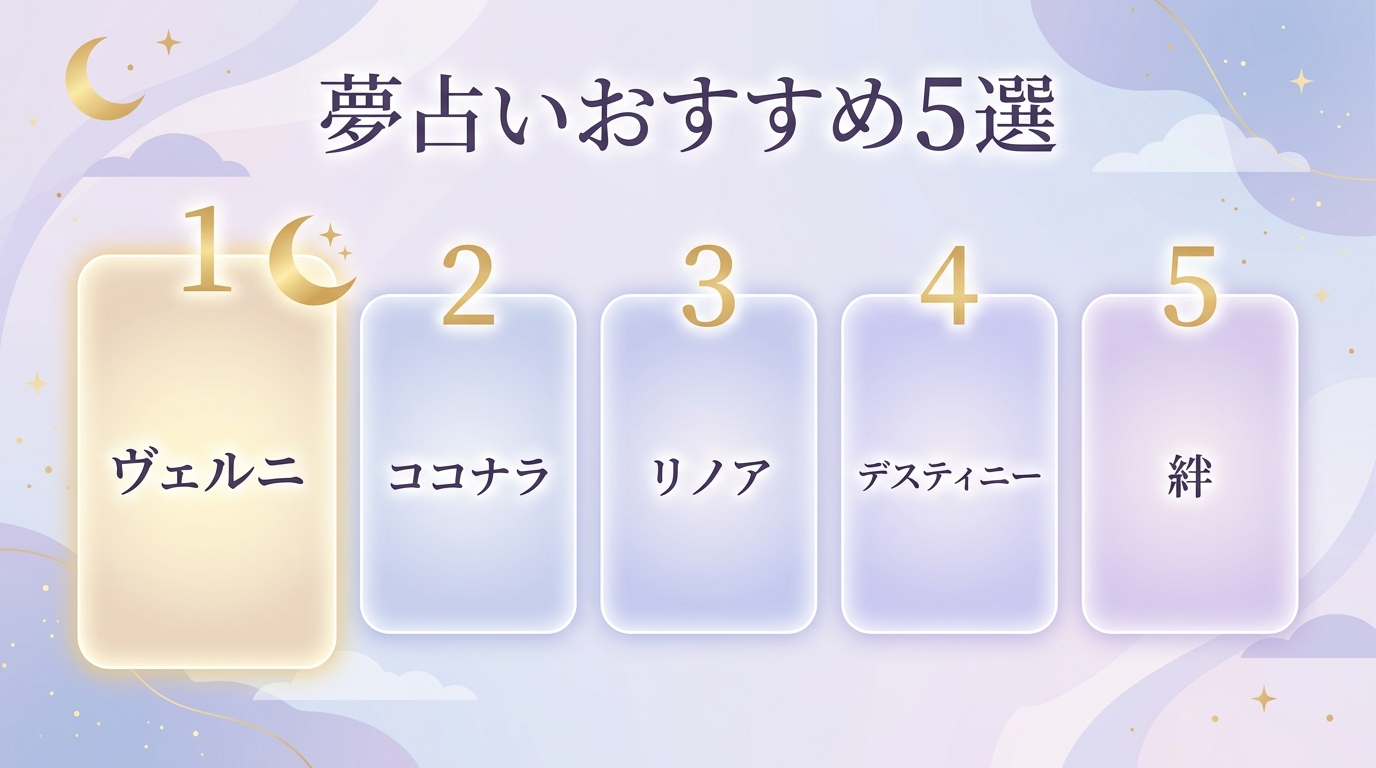 夢占いが当たる電話占いおすすめ5選