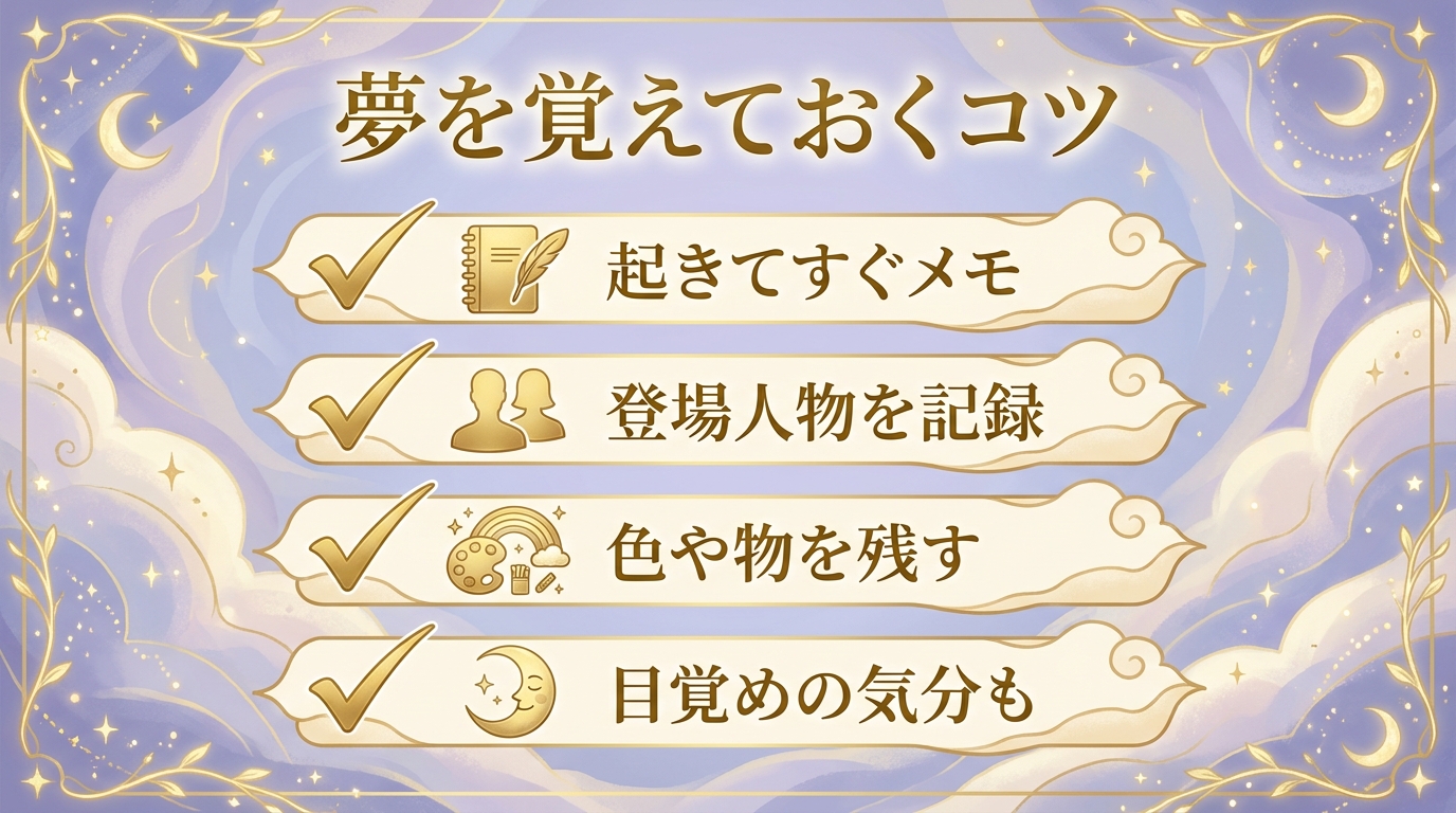 夢を覚えておく・相談に活かすコツ